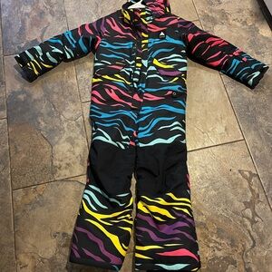 Burton Multicolor Snowsuit with Zebra Stripes